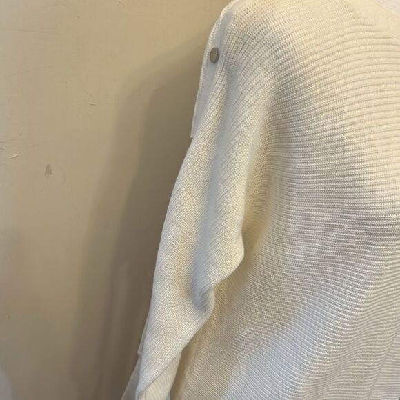 INC International Concepts washed white long sleeve tunic sweater Size L New - Picture 3 of 11